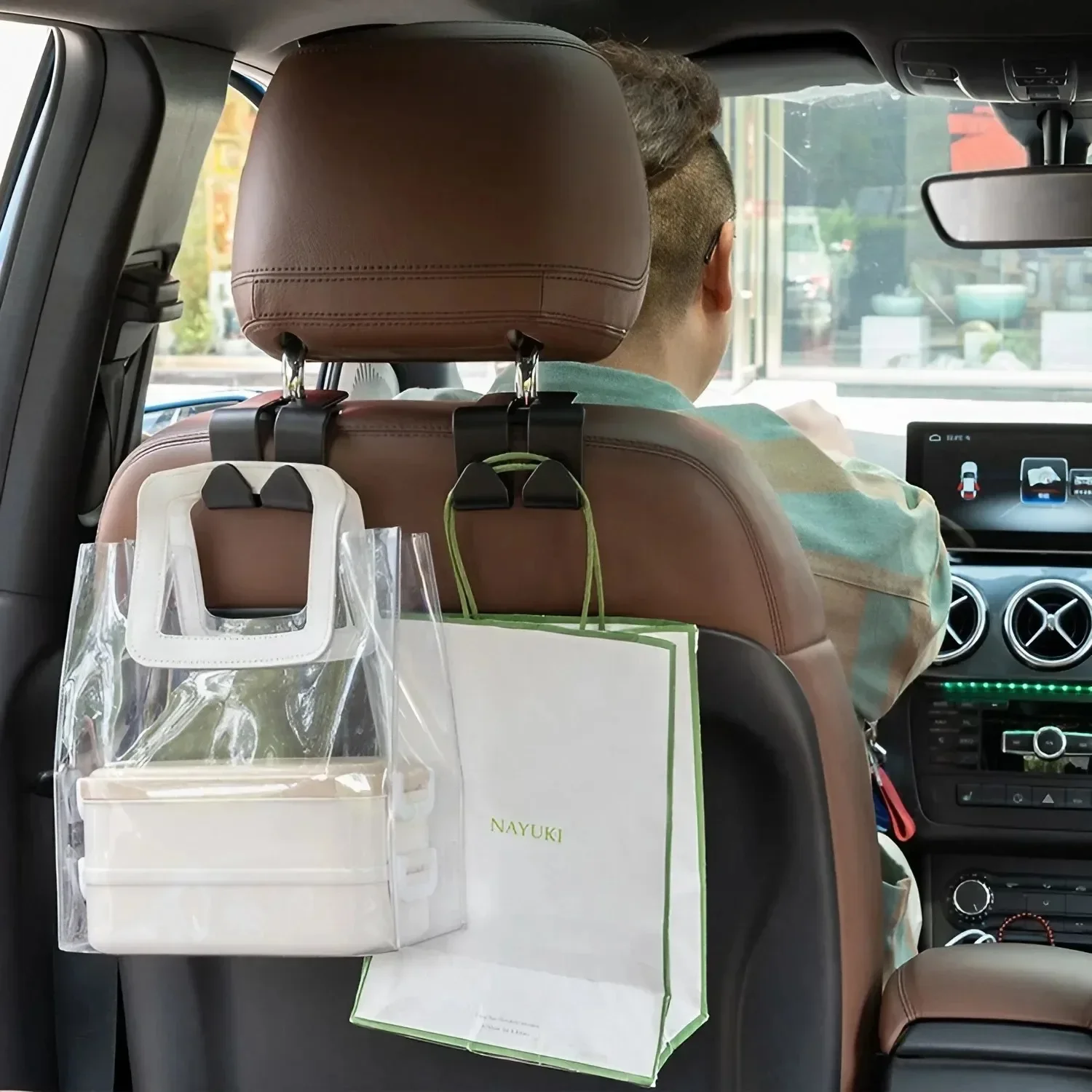 Back Seat Headrest Hook Organizer 2