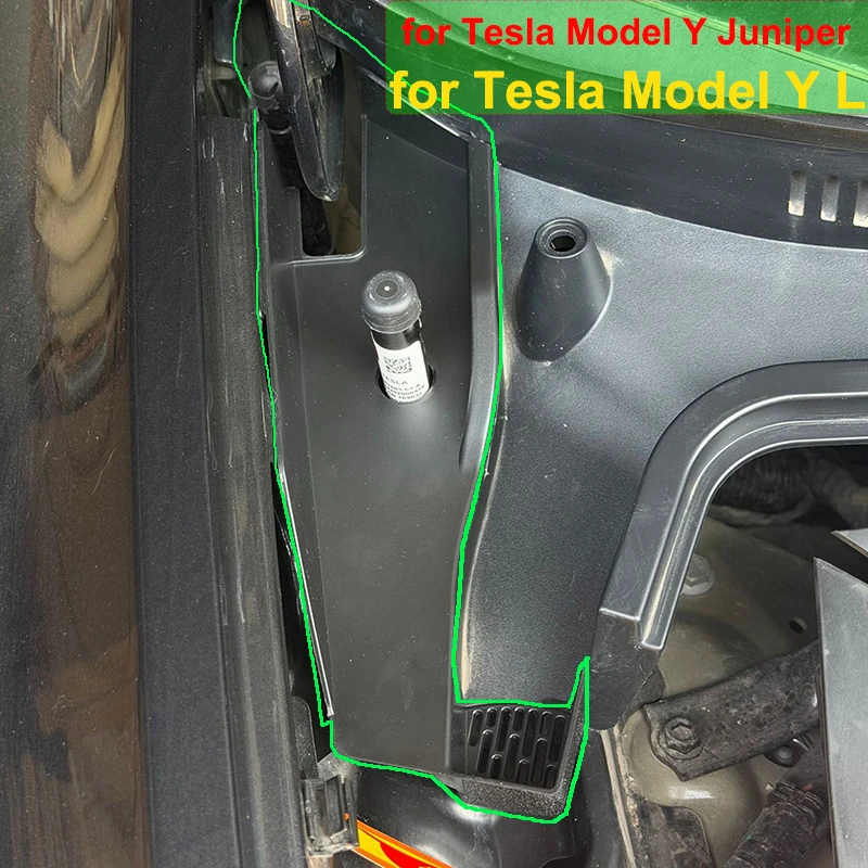 Für Tesla Model Y L 2026 Vorderer Kofferraum Wasserführungsrille Anti-Blockier-Abdeckung Juniper 2025 Frunk Schmutzfilter Schutz Zubehör