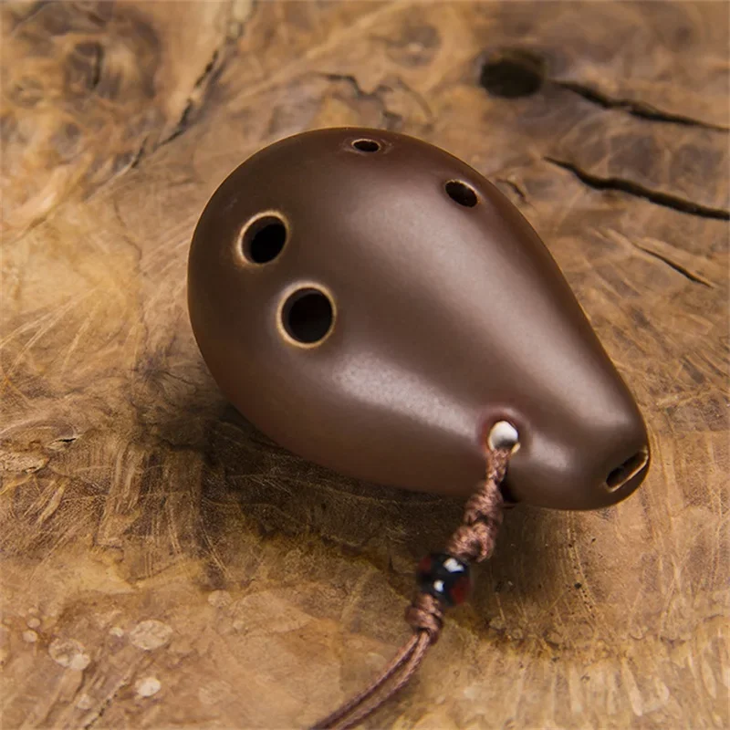 Small Flute Color Clay Ocarina 6 Holes Portable Whistle For Children