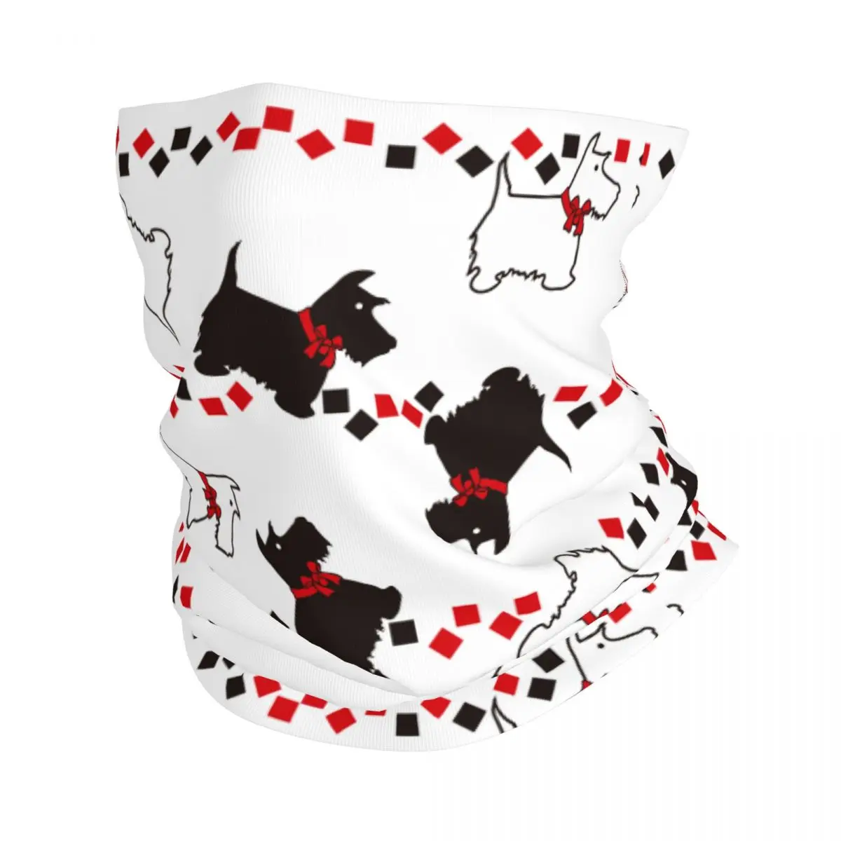 

Scottie Dogs Bandana Neck Gaiter Gift for Animal Dog Lover Mask Scarf Warm Face Mask Hiking for Men Women Adult Breathable