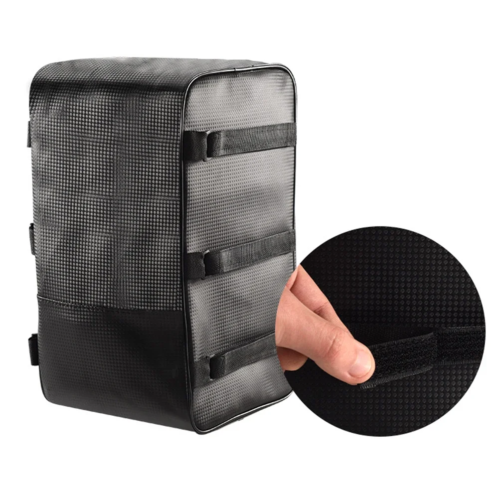 Description Picture 6 of item15L Bicycle Shelf Bag Waterproof Bicycle Rear Rack Storage Luggage with Reflective Stripes&Zipper PU Multi Pocket Elastic Strap