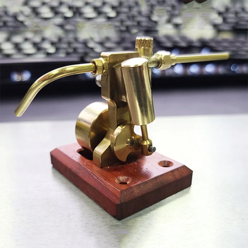 

Bootable Mini Single Cylinder Swing Steam Engine Model Brass Steam Engine RC Engine Toy Physical Science Experiment Model