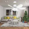 LED ceiling fan light E27 with remote control dimming 3-speed adjustable wind speed suitable for living room study home use 2