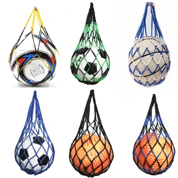 1pc Portable Ball Bag Football Training Net Bag Durable Nylon Net Bag Sports Mesh Bag for Carrying Basketball Volleyball