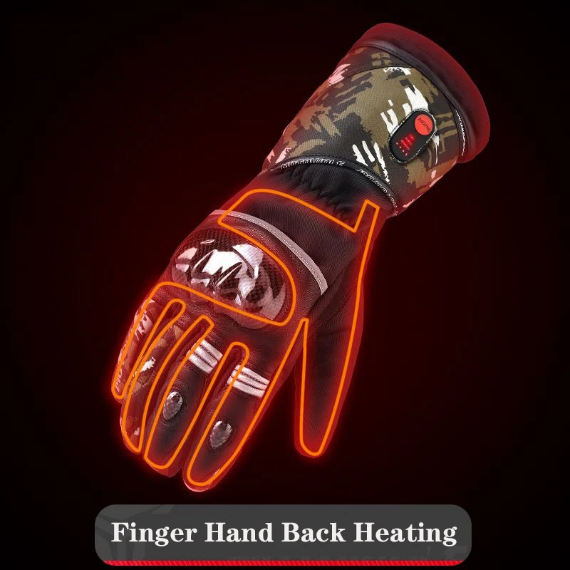 

Motowolf Winter Motorcycle Heated Gloves Touch Screen Leather Rechargeable Thermal Waterproof Heating Warm Moto Heated Gloves