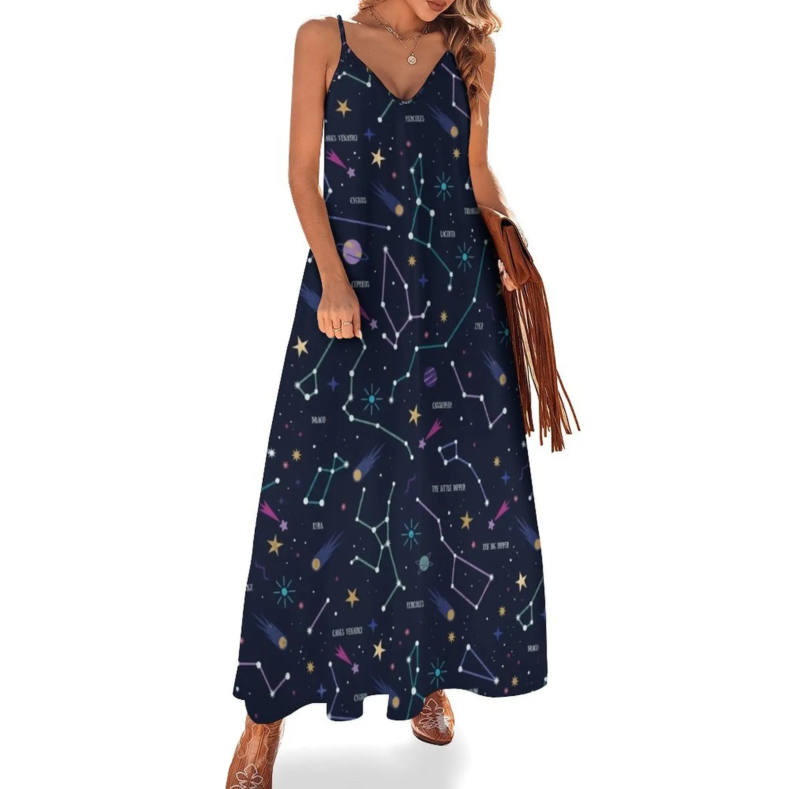 

The Stars Sleeveless Dress women's elegant loose dresses dress for women luxury dress