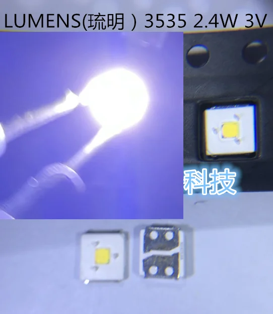 120 Pezzi/Lotto Lumen Retroilluminazione A Led Flip-Chip Led 2.4W 3V 3535 Bianco Freddo 153Lm Per Samsung Led Lcd Retroilluminazione Tv Applicazione