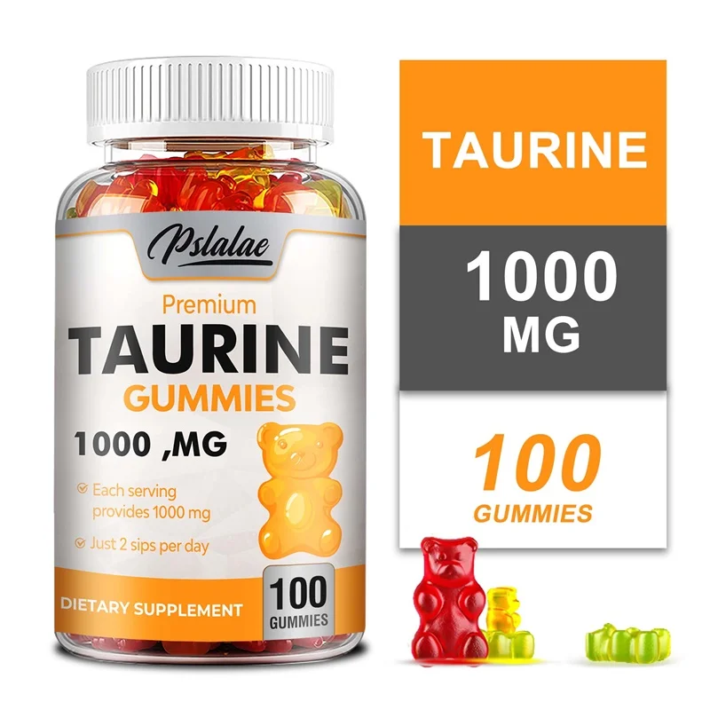 Taurine Gummies-Supports Brain, Heart, Vision, Nervous System Health, Boosts Metabolism, and Improves Athletic Performance