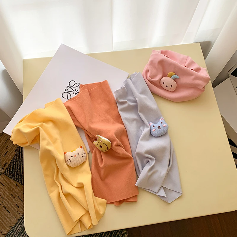Cute Cartoon Children Velvet Scarves Animals Boys Girls Autumn and Winter Kids Warm Pullover Headscarf Baby Neck Warm 1-12Y