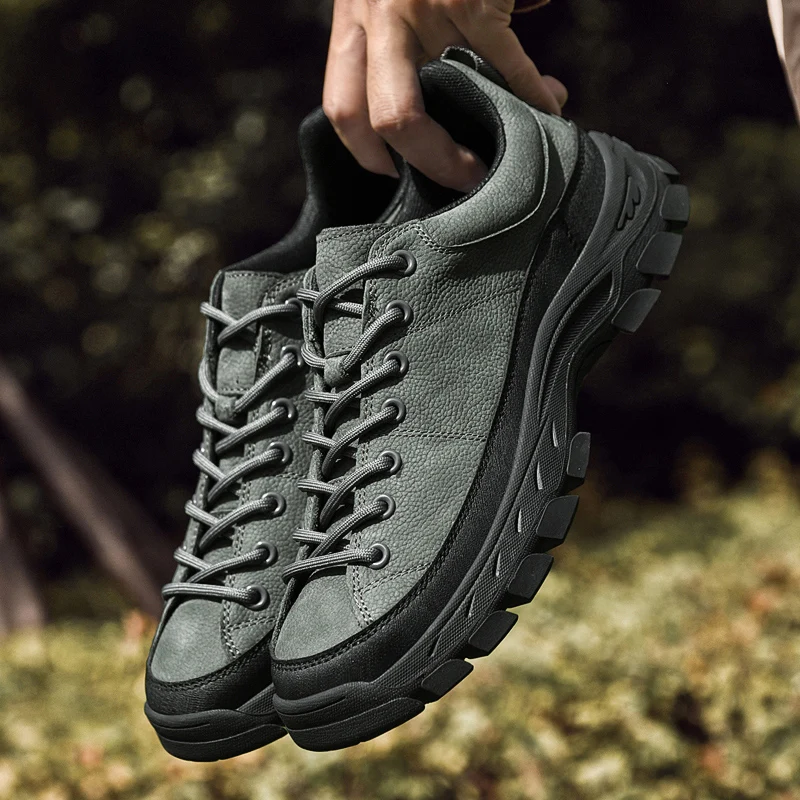 Genuine Leather Mens Sneakers Luxury Handmade Casual Shoes Fashion Designer Outdoor Walking Shoes New Male Skateboard Footwear - 3