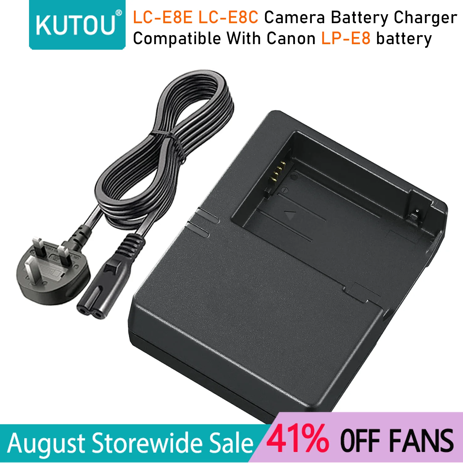 Kutou Nuovo Caricabatteria Per Fotocamera Lc-E8E Lc-E8C Di Alta Qualità Per Batteria Canon Lp-E8 Eos 550D 600D 700D T2I T3I T3I T4I Fotocamera