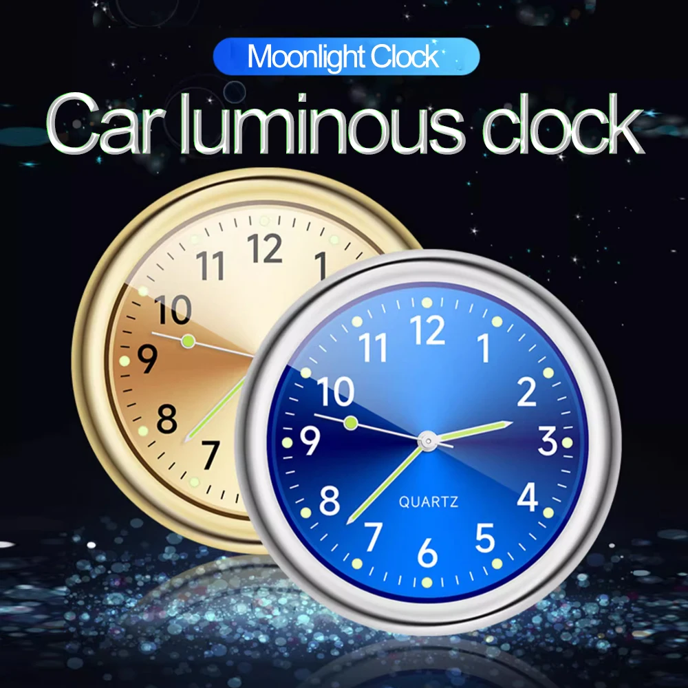 Car Clock Motorcycle Handlebar Clock Air Outlet Dashboard Clock 40Mm