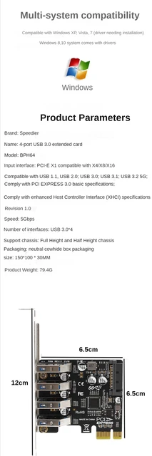 Adattatore PCI-E 1 A 6 Slot Per Mining - Riser USB 3.0 Per Schede Video Esterno - Foto 7