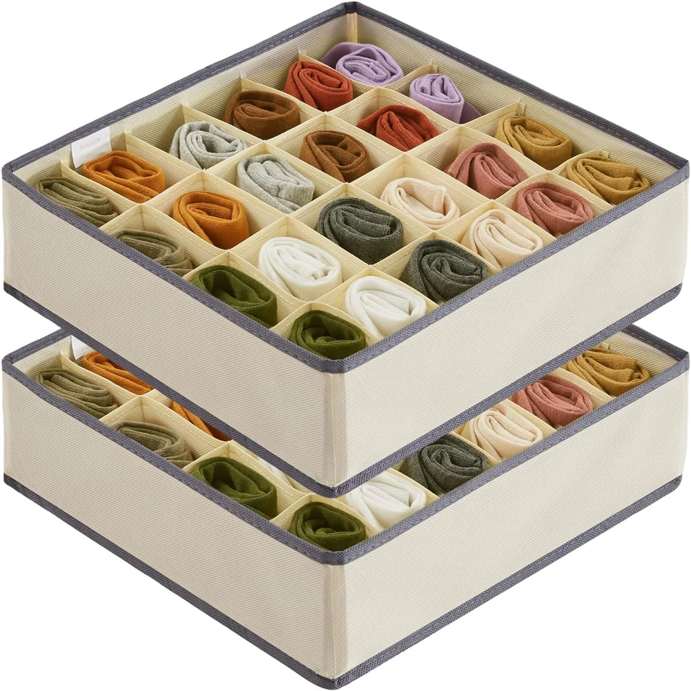 2pcs-24 grids-Beige