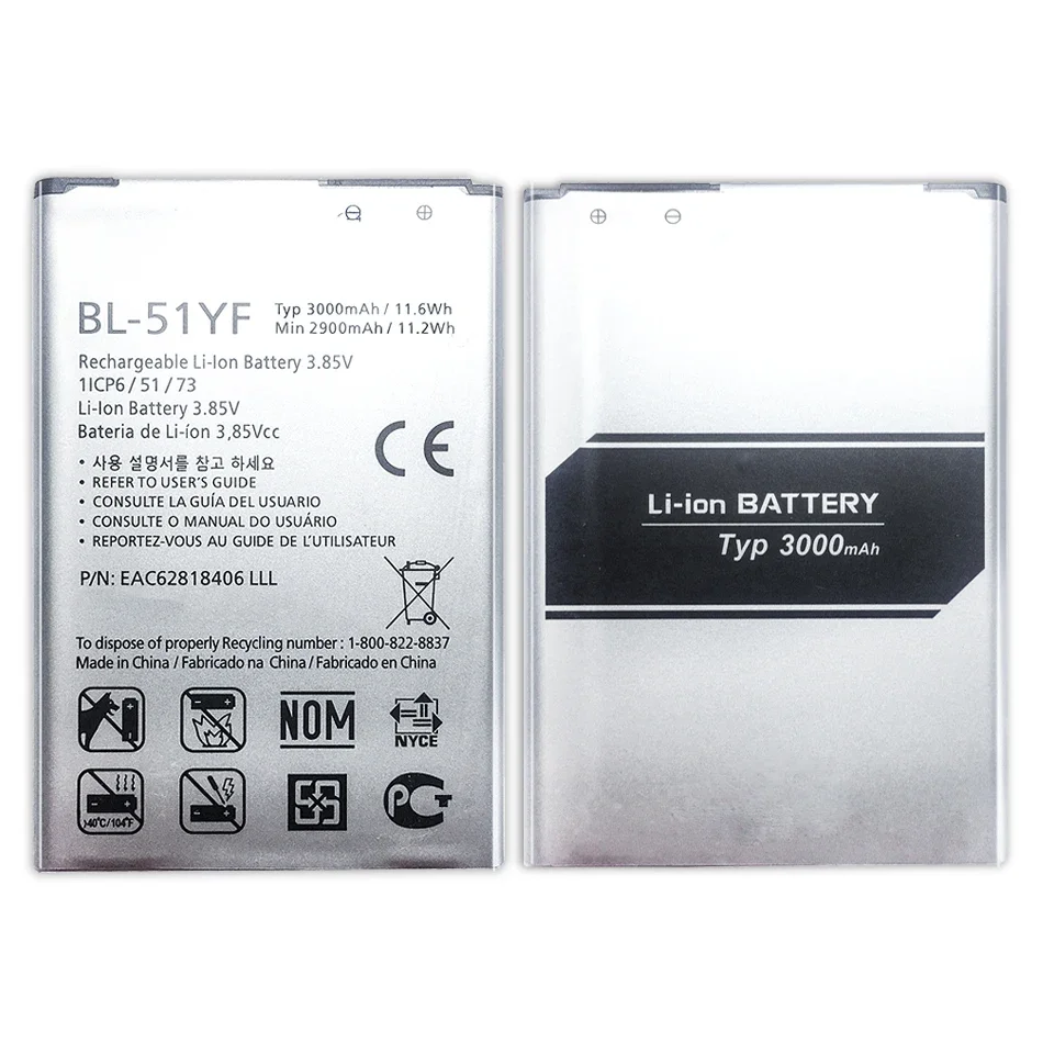 

New Battery For LG BL-51YF Battery For LG G4 H815 H818 H810 VS999 F500 3000mAh