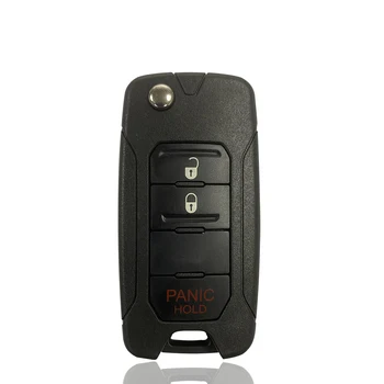 Okey 3 4 pulsante per Chrysler 200 300 Sebring PT Cruiser Liberty telecomando per auto chiave Shell sostituzione Fob modificato Flip pieghevole - Okey 3 4 pulsante per Chrysler 200 300 Sebring PT Cruiser Liberty telecomando per auto