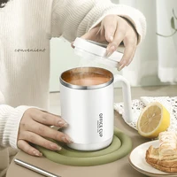 500ml Stainless Steel Coffee Cup Mug With Lid Creative PP Liner Portable Drinking Cup Milk Coffee Cup Gift For Kitchen Drinkware 2