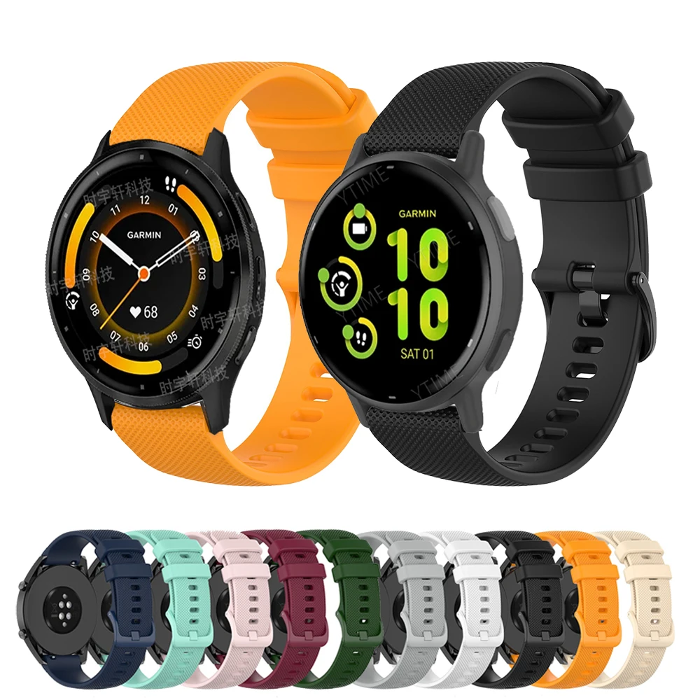 

Ремешок силиконовый для Garmin шнур 3 3S 18 мм 20 мм 22 мм, браслет для Garmin Vivoactive 5 4 3/шнур 2 Plus/Forerunner 265 255 245