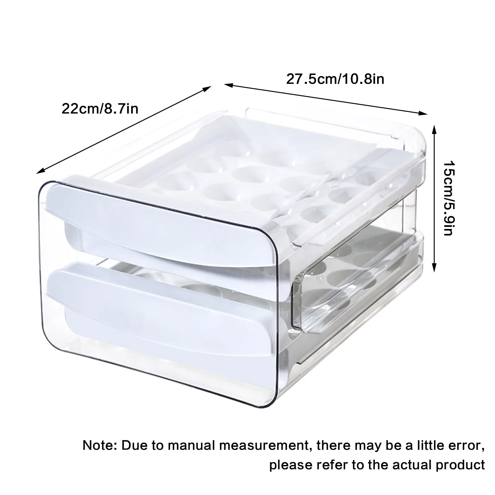Box Eggs For Drawer Household Double Eggs 40 Storage Design Refrigerator Dressing Containers Kitchen Favorites Kitchen Pantry