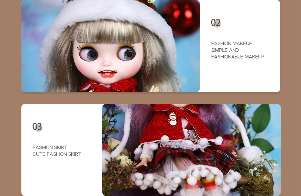 Neo Blythe Doll Christmas Costume 9