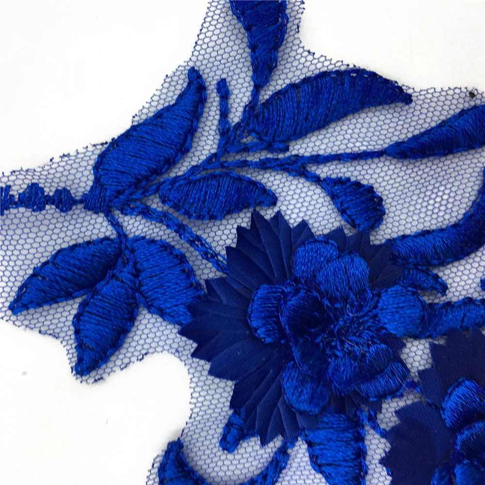 Lace Fabric Lace Garment Accessories Lace Sewing Supplies Lace Decoration Lace Accessories Lace Sewing Accessories 3D 1 Pair Craft Supplies Trim Wedding Dress Decoration Sewing On Lace Embroidered Fabric Needlework Applique