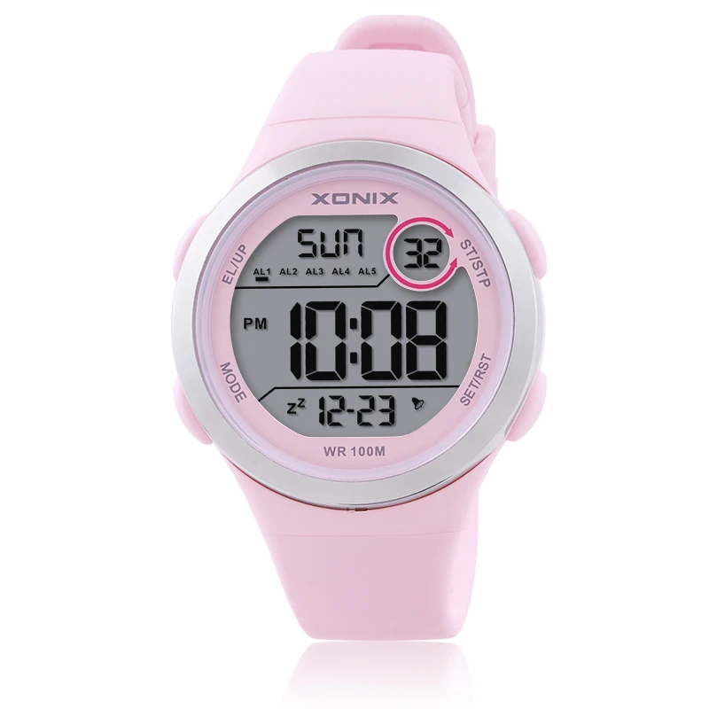 Women Sports Watches Multifunction Groups of Alarms Dual time