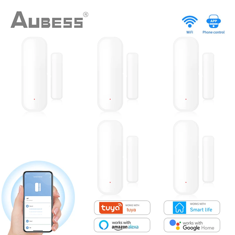 Door Sensors Work Google Home Door Sensors Work Alexa Tuya Wifi Smart Door Sensor Aliexpress