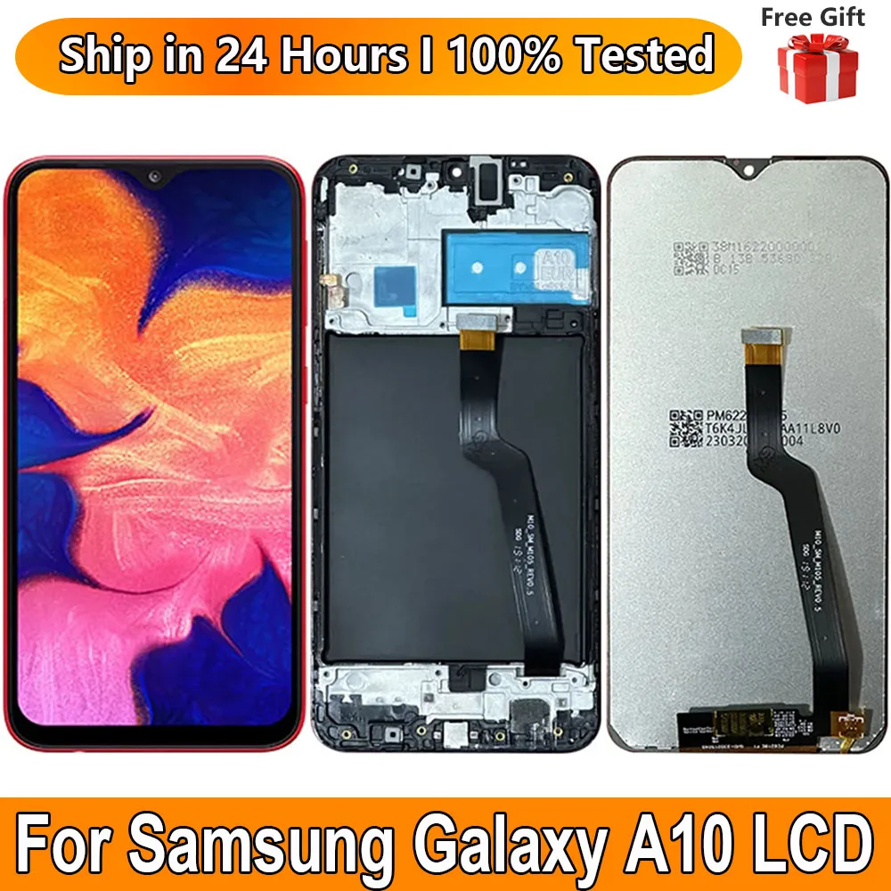 6.2 "Ips Per Samsung Galaxy A10 Display Lcd Sensore Touch Screen Digitziter Assembly Sostituire Per Samsung A10 A105F Con Cornice