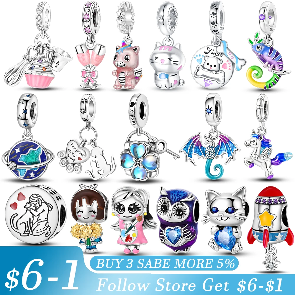 

Cake baking pendant 925 Sterling Silver Fit Pandora Bracelet Silver 925 Original Charms for Jewelry Making