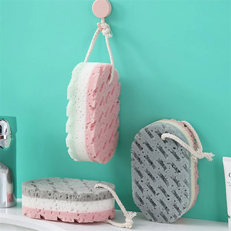 1PC Sponge Bath Ball Shower Rub For Whole Body Exfoliation Massage Brush Scrubber Body Brush Sponge Brush Bathroom Accessories 2