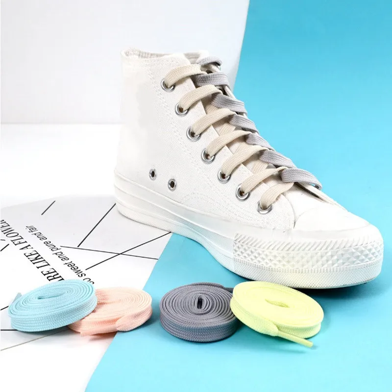 1Pair Sneakers Shoelaces Shoes Accessories Laces for Shoes Unisex Flat Shoe Lace Classic Shoelace Af1 Solid Color Shoe Strings