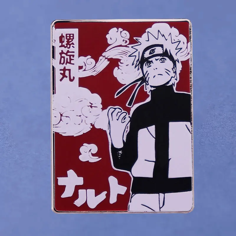 Naruto Uzumaki Akatsuki Nuvens Vermelhas Anime Lapela Pinos Mochila Jeans  Esmalte Broche Pin Mulheres Moda Jóias