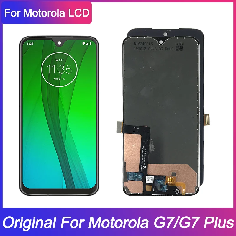 

Оригинальный дисплей для MOTO G7 Plus, ЖК-экран с сенсорным дигитайзером в сборе для Motorola MOTO G7, сменный ЖК-дисплей