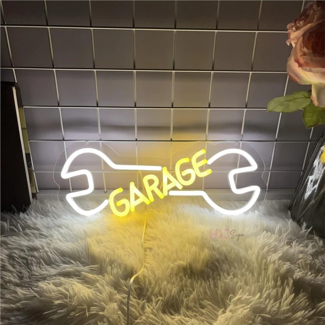 Garage Neon Sign Car Check Auto Repair Shop Led Neon Wall Hanging Open Sign  Lights Lamps Bar Atmosphere Wall Decor Gift Lamps - AliExpress