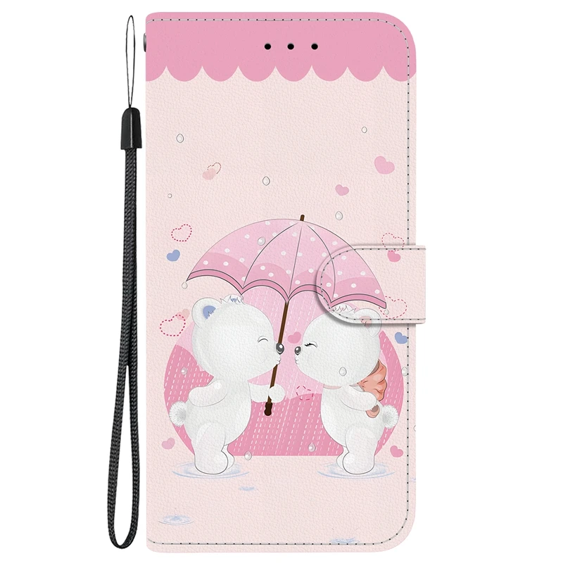 Elegant 3D Fashion Leather Magnetic Flip Wallet Phone Case with Artistic Design