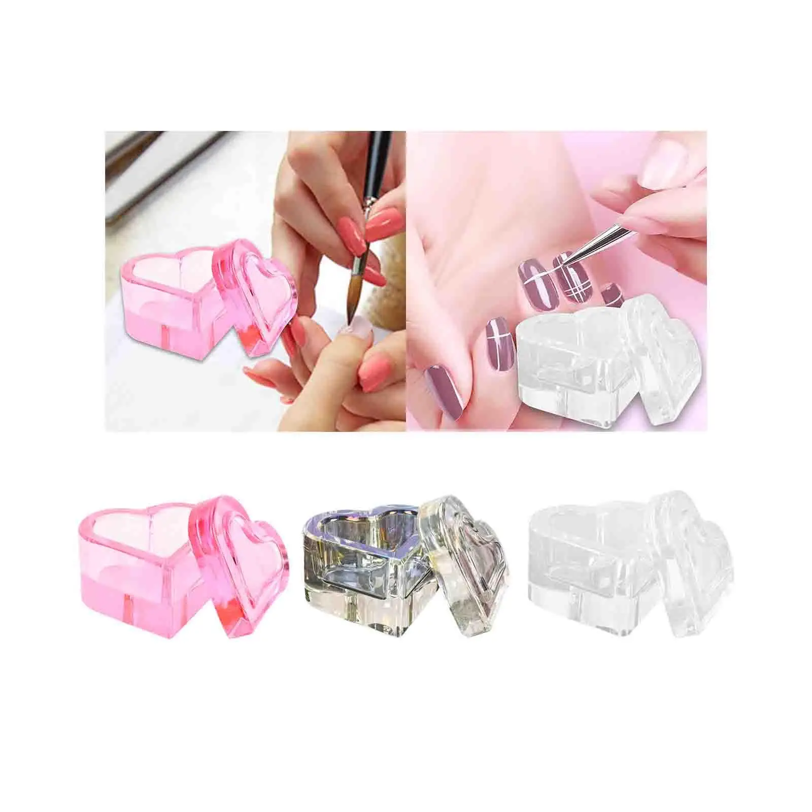 Nail Art Dappen Dish with Lid Manicure Tools Thickened Cup Body Styling Tool for Professional Home Use Jewelry Storage Box 5