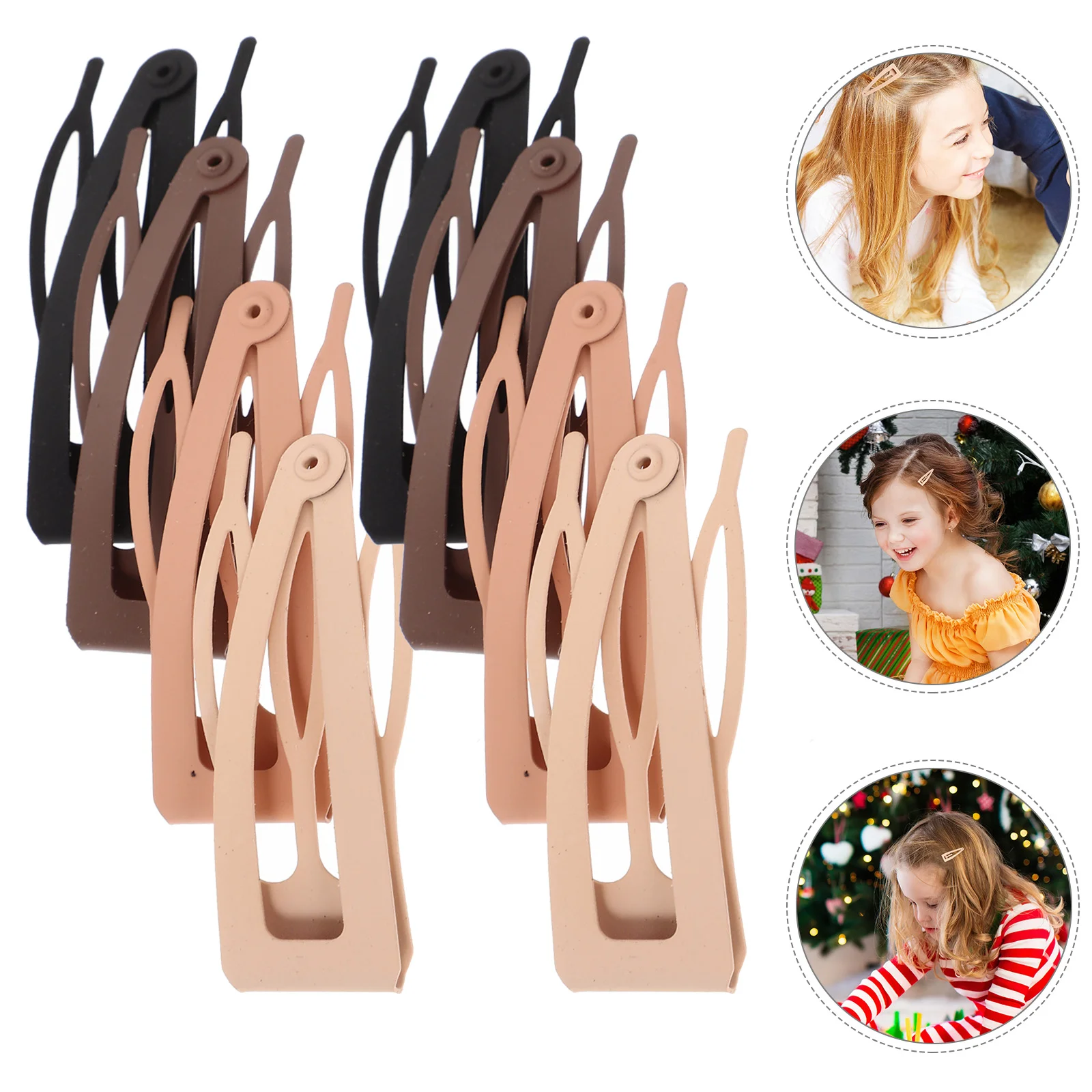 

40pcs Snap Hair Clips Metal Hair Clips Girls Snap Hairpins Girls Hair Accessories