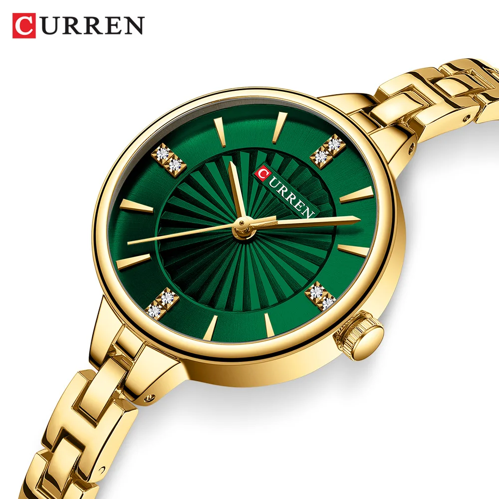 CURREN Women's Watches Jewelry Quartz Watch Waterproof Stainless steel Strap Rose Gold Watch for Women Fashion Watch Bracelet 3