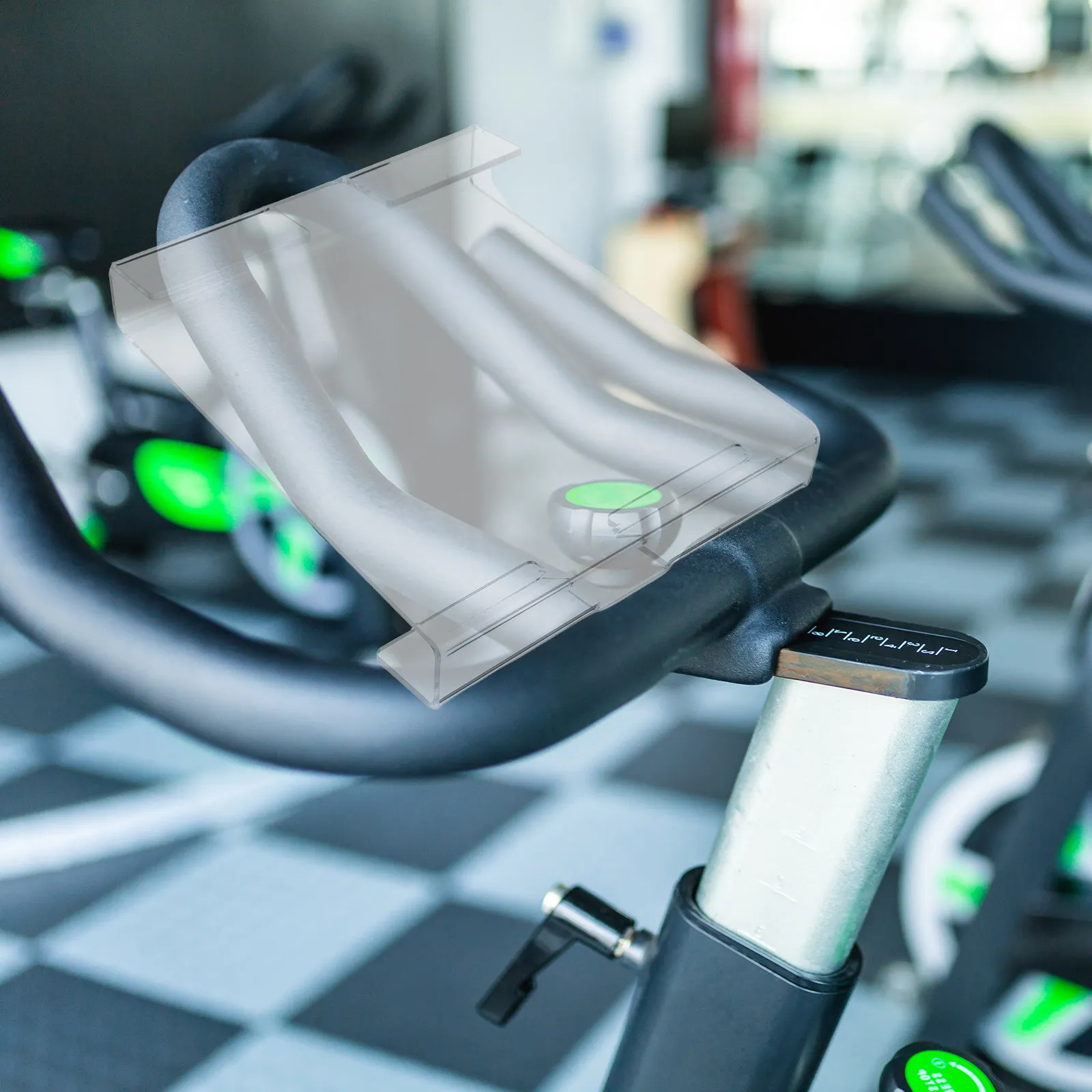 운동 중에 사용할 수 있는 안정적인 아크릴 태블릿 스탠드, 운동용 자전거, 피트니스, 독서, 잡지, 책, 휴대폰을 위한 액세서리