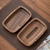 Walnut Wood Tissue Box Commercial Hotel Restaurant Paper Drawer Desktop Square Wooden Box Household Advertising Paper Drawer 5