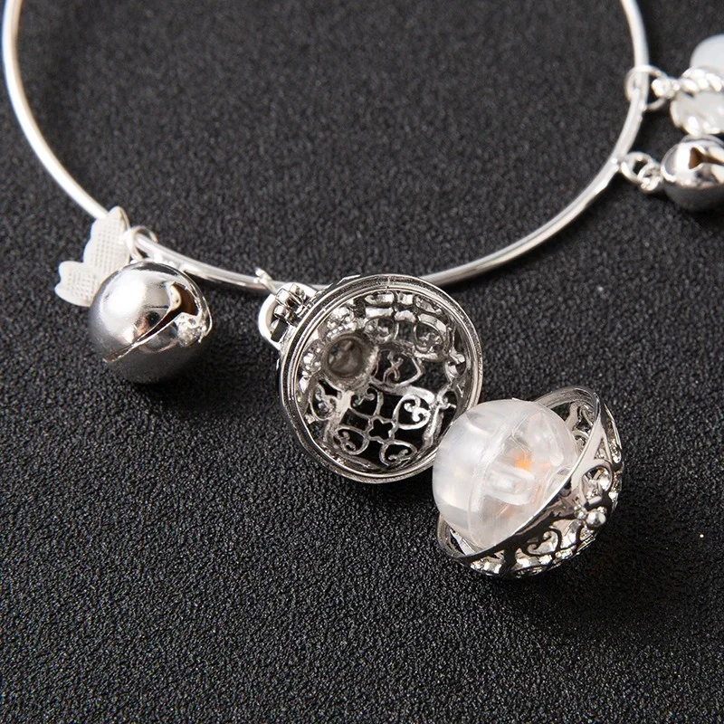 Tian Guan Ci Fu Bracelet Woman Bracelets Bells Bangles Round Jewellery Vintage Silver Color Pulseras Heaven Officials Blessing bangle bracelet