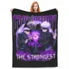 Gojo Satoru JJK Anime Blankets Flannel Decoration Multi-function Super Warm Throw Blanket for Home Car Quilt 6