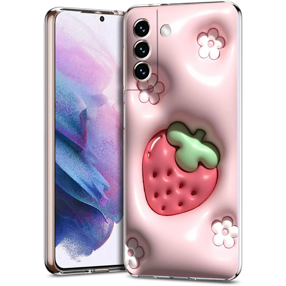 Niedliche Cartoon Bilder Fall für Samsung S24 S23 S22 S20 S21 Fe Ultra S24 S23 S10 S10E S9 S8 plus 5G transparente Telefon Shell Capas – Detail 7