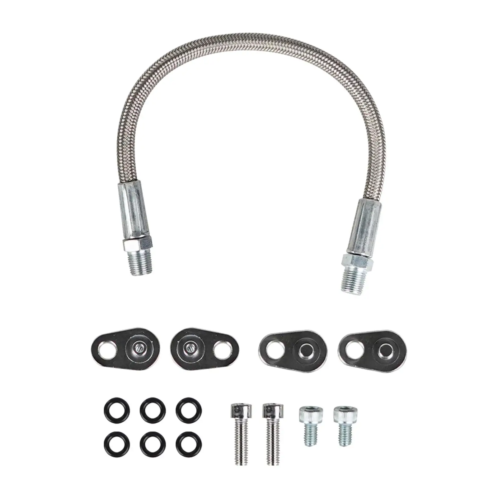 

Coolant Crossover Direct Replace High Performance Quality Braided Hose Kit Steam Hole Fittings for GM LS Series Engines