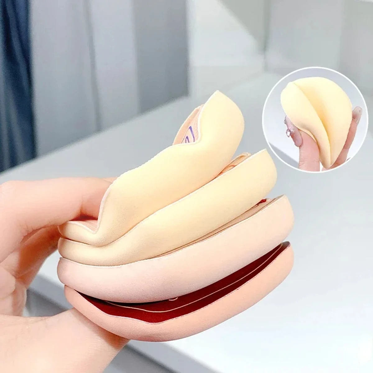 4 Pieces Of Air Cushion Makeup Puff Foundation Make-up Concealer Puff Puff Brightening Cream Air Cushion Makeup Sponge Pad