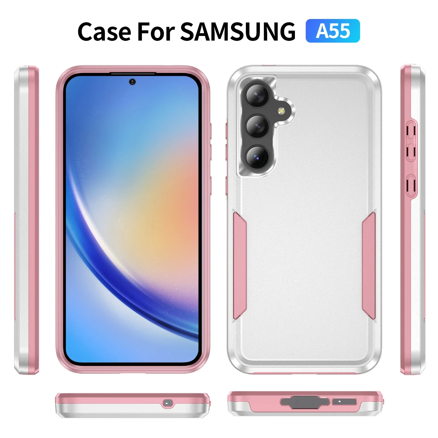 Luxury Armor Shockproof Mobile Phone Case with Soft and Hard Double Protection