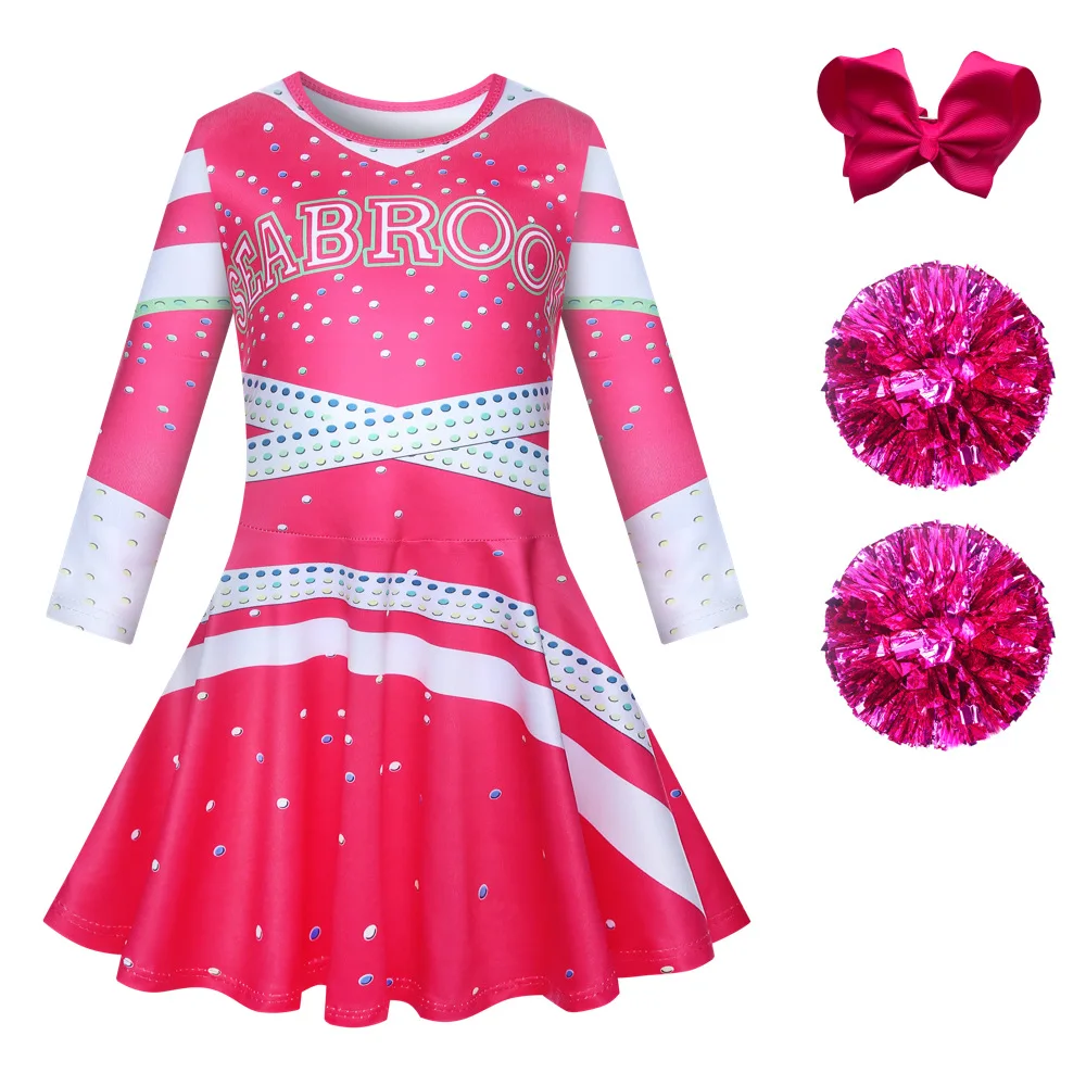 thumbnail image 1 of Disfraz de Zombie 3 para cosplay de escuela secundaria, vestido de animadora para niñas pequeñas, faldas superiores, monos de carnaval y Halloween, 1 of 5