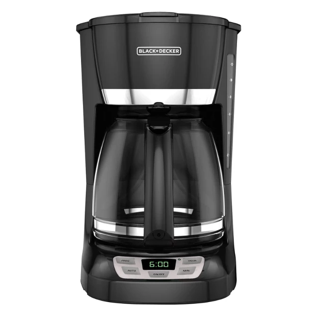 BLACK+DECKER 12-Cup Programmable Black Drip Coffee Maker with