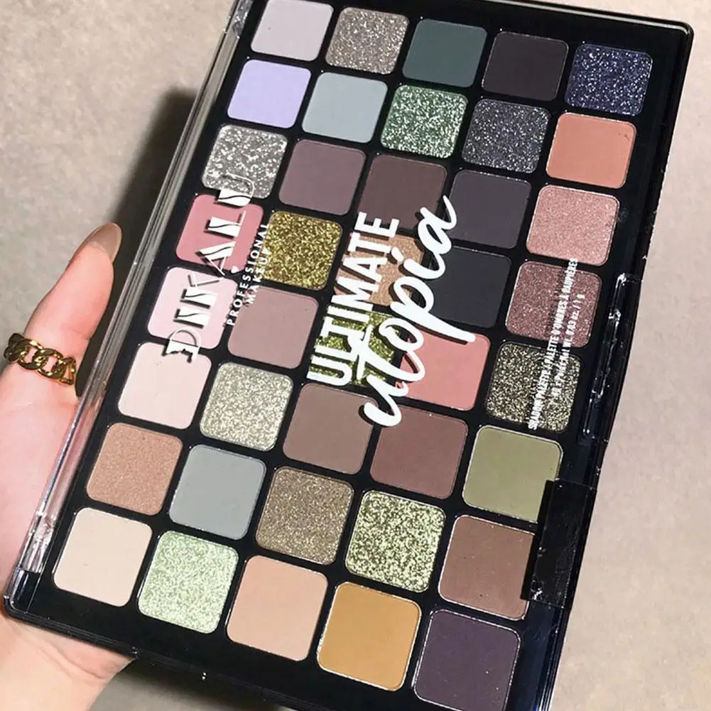 Utopia 40 Color Eyeshadow Palette With Glitter Shimmer And Matte Finishes Easy To Color Eye Makeup Palette