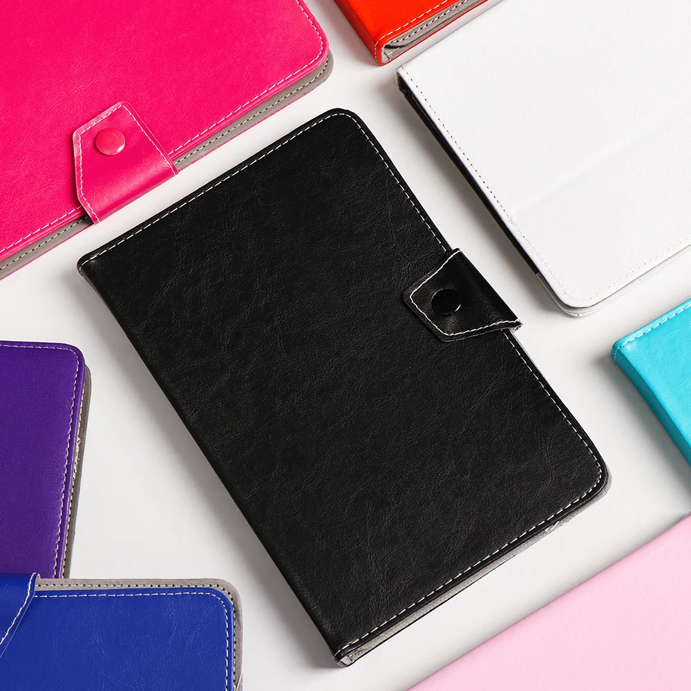 Tablet Case Universal Folio Case for 9-10 inch Multi-Angle Tablet PU Leather Stand Protective Cover for 9 10.1 Tablet with Hard PC Back